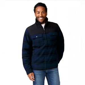 Free Country Mens Flannel Woodsman Sherpa Lined Shirt Shacket Jacket Size Small